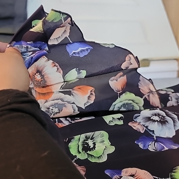 REBECCA TAYLOR Sleeveless Elasticized Waist V-Neck Silk Dress WITH POCKETS - Picture 7 of 16